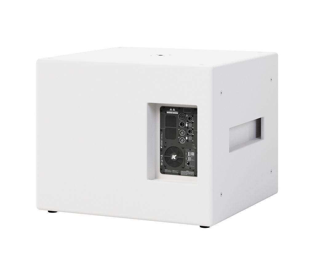 K-Array Thunder KS3W I Ultra-light, Self-Powered single 21” subwoofer with DSP and power outputs (White) Speakers K-Array