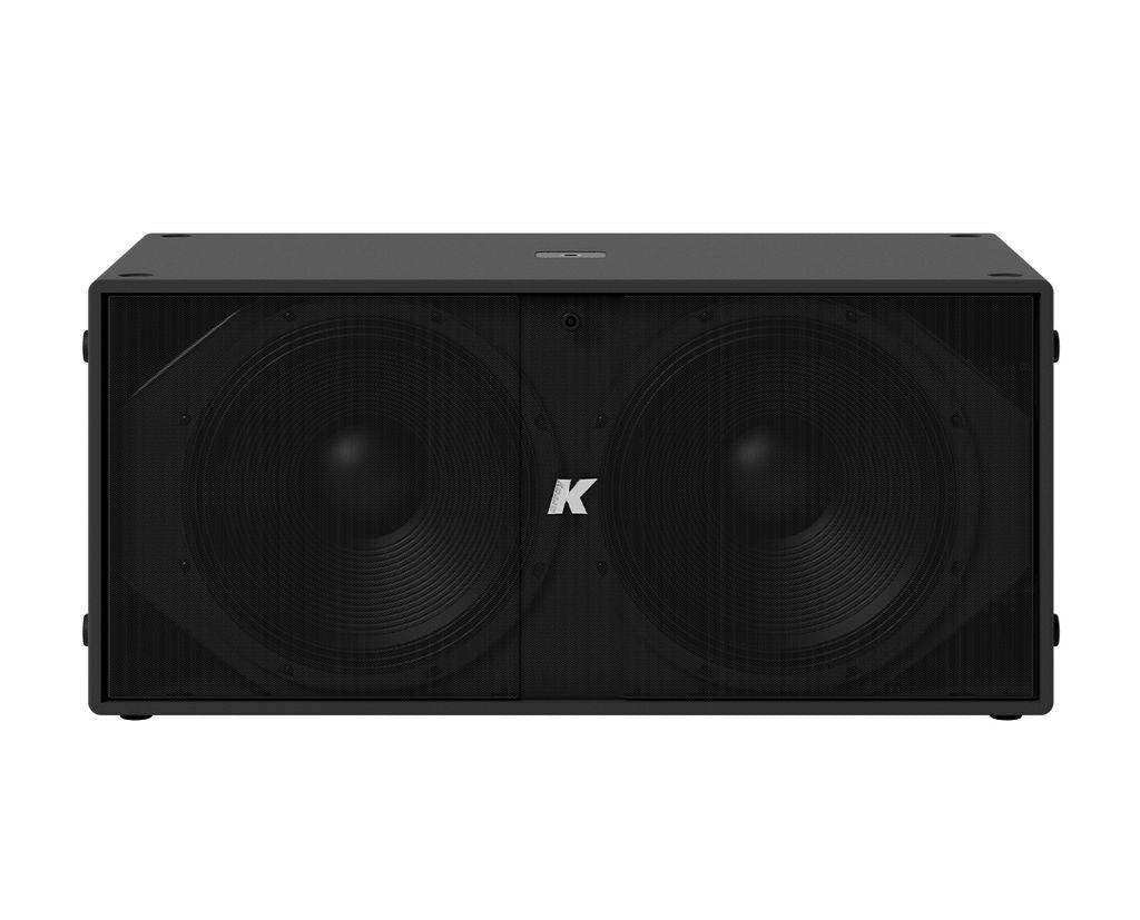 K-Array Thunder KS4 I Ultra-light, Self-Powered dual 18” subwoofer with DSP and power outputs (Black) Speakers K-Array