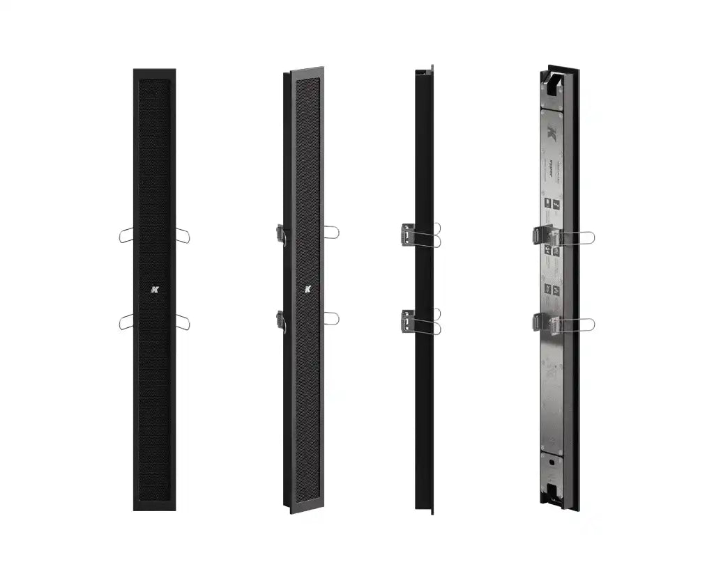 K-Array Vyper KV52R II Ultra-flat, 50cm-long, aluminum line array element with 8x1" cones, in-wall mounting version (Black) Speakers K-Array