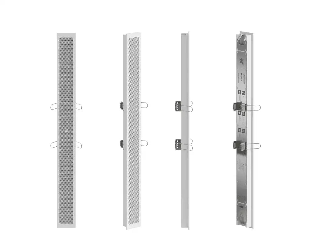 K-Array Vyper KV52RW II Ultra-flat, 50cm-long, aluminum line array element with 8x1" cones, in-wall mounting version (White) Speakers K-Array