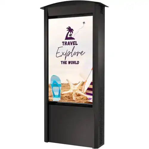 Peerless-AV KOP55XHB2 55" Black Dual-Sided Smart City Kiosk w/XHB554 Displays Video Peerless-AV
