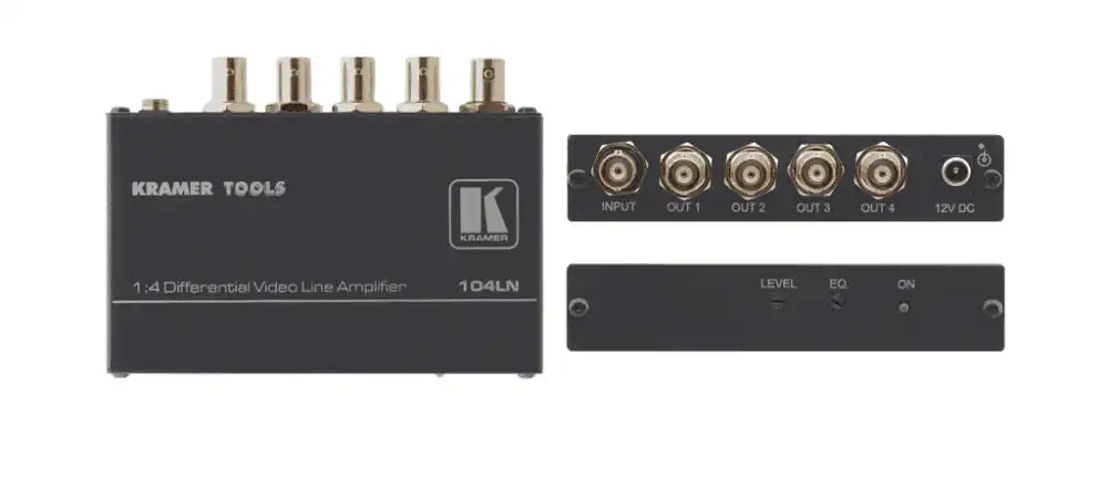 Kramer 104LN 1:4 Composite Video Differential Line Amplifier Video Transmitters Kramer