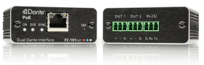 Kramer FC-101NET 2–Channel Dante Decoder & PoE Acceptor Video Transmitters Kramer
