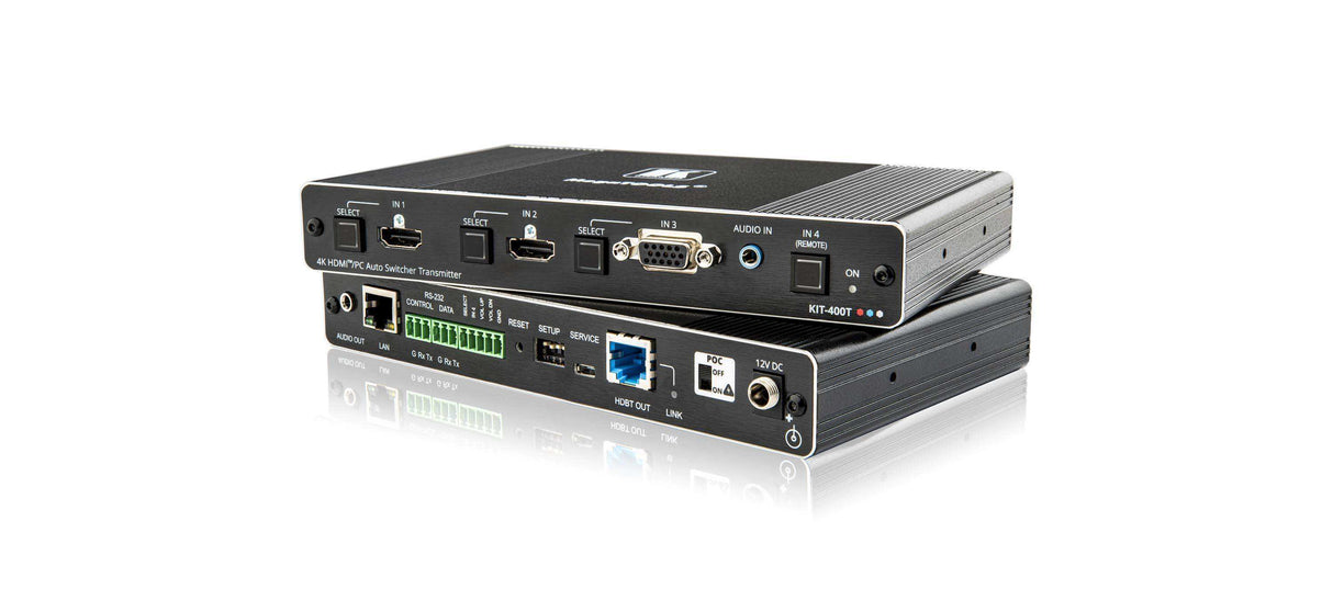 Kramer KIT-400 4K Auto-Switcher / Scaler Kit over Long Reach HDBaseT Video Transmitters Kramer