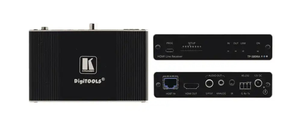 Kramer TP-580RA 4K60 4:2:0 HDMI Receiver with RS–232, IR & Stereo Audio De–embedding over Long–Reach HDBaseT Video Transmitters Kramer