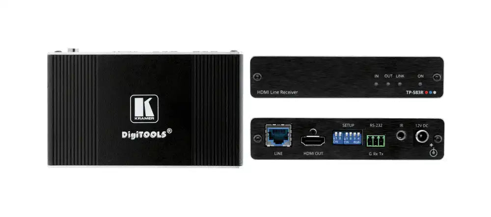 Kramer TP-583R 4K HDR HDMI Receiver with RS–232 & IR over Long–Reach HDBaseT Video Transmitters Kramer