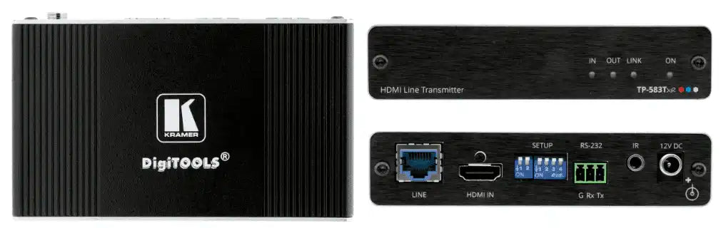 Kramer TP-583TXR 4K HDR HDMI Transmitter with RS-232 & IR over Extended-Reach HDBaseT Video Transmitters Kramer