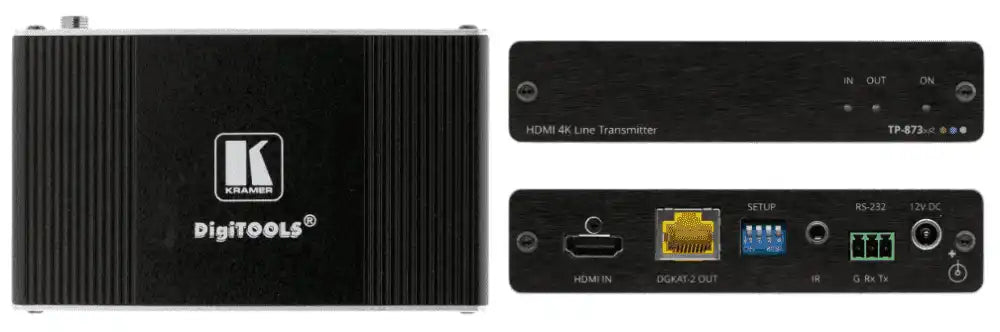 Kramer TP-873XR 4K HDR HDMI PoC Transmitter with RS–232 & IR over Long–Reach DGKat 2.0 Video Transmitters Kramer