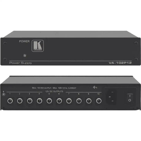 Kramer VA-102P12 10-Output 12V DC Power Supply Video Transmitters Kramer