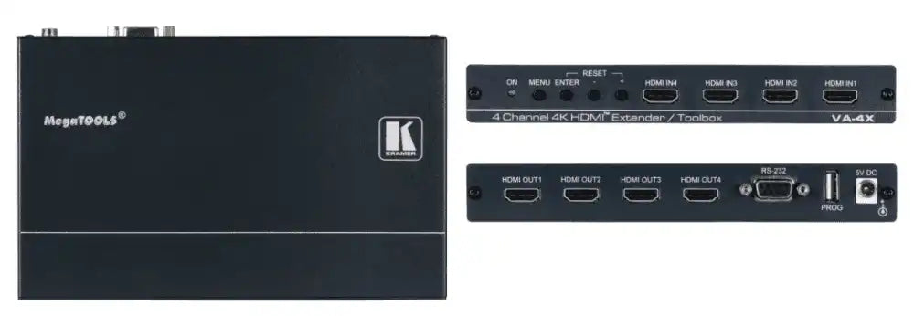 Kramer VA-4X 4–Channel 4K HDMI Extender / Toolbox Video Transmitters Kramer