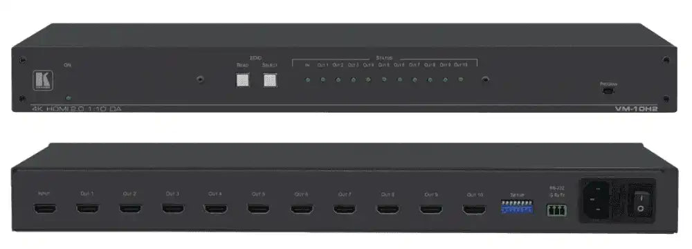 Kramer VM-10H2 1:10 4K HDR HDMI Distribution Amplifier Video Transmitters Kramer
