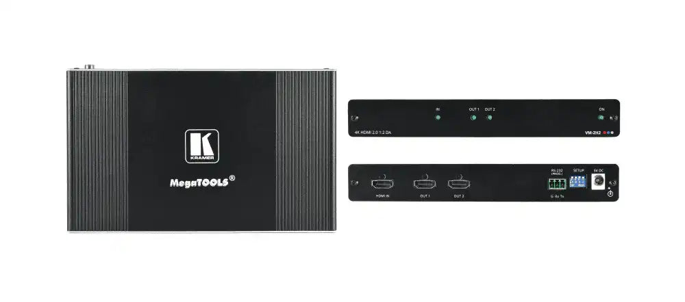 Kramer VM-2H2 4K HDMI 2.0 1:2 Distribution Amplifier Video Transmitters Kramer