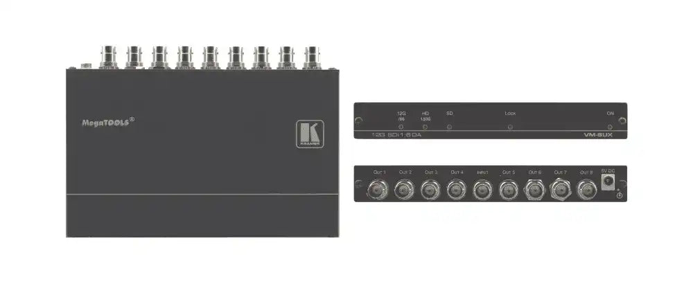 Kramer VM-8UX 1:8 4K 12G SDI Distribution Amplifier Video Transmitters Kramer