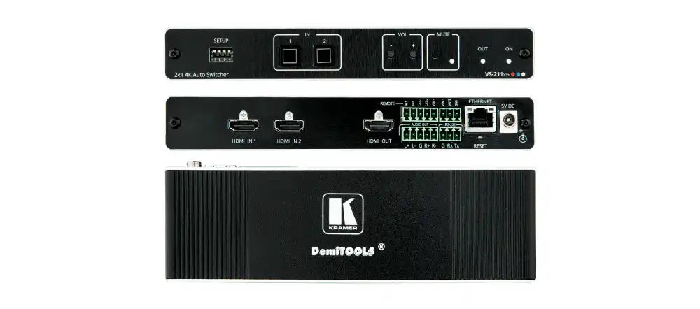 Kramer VS-211X 2x1 4K HDR HDMI Auto Switcher Video Transmitters Kramer