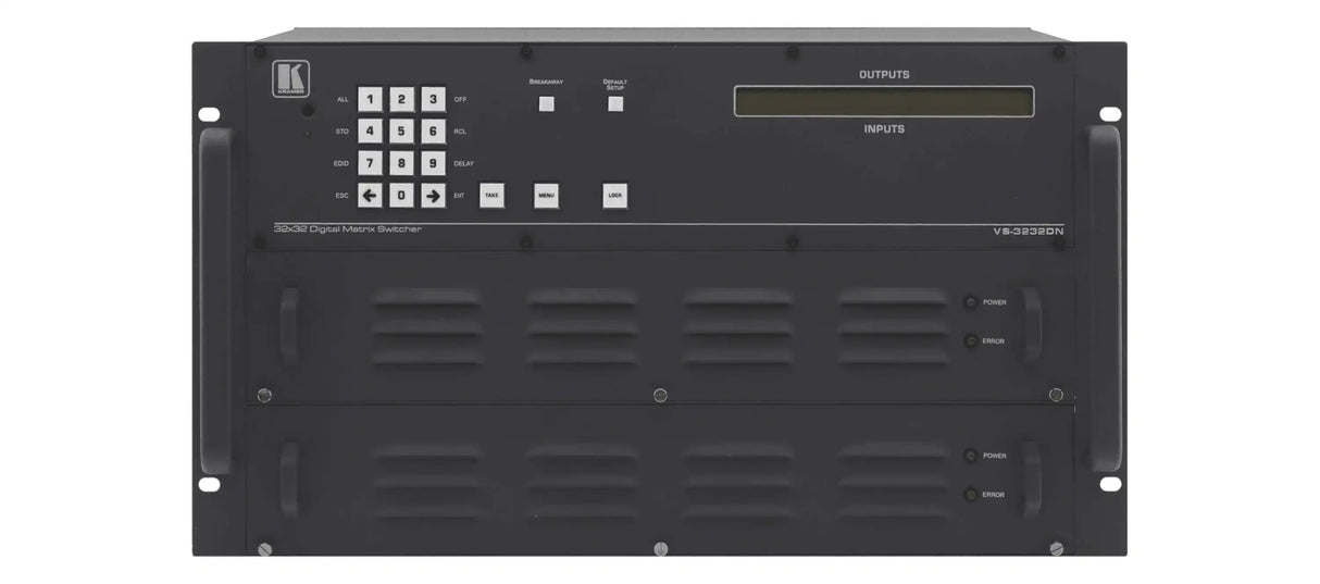 Kramer VS-3232DN-EM/STANDALONE 4x4 to 32x32 Modular 4K60 4:2:0 Multi–Format Managed Digital Matrix Switcher Video Transmitters Kramer