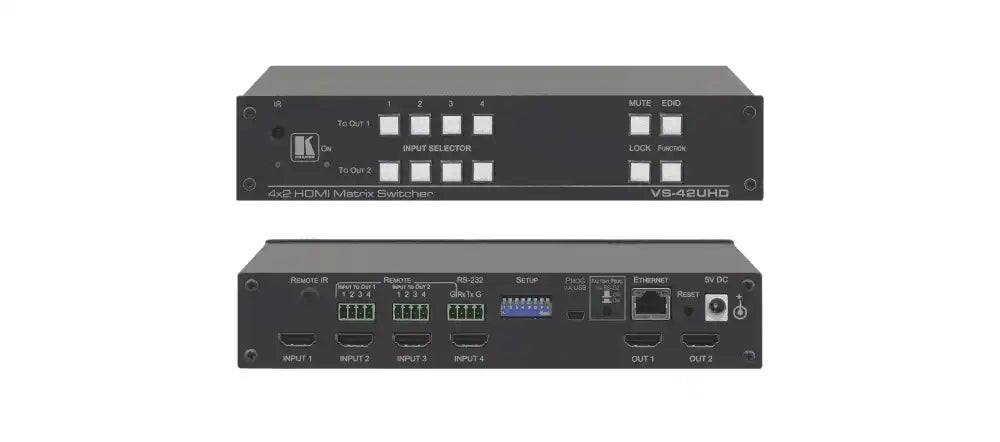 Kramer VS-42UHD 4x2 Matrix Switcher Video Transmitters Kramer