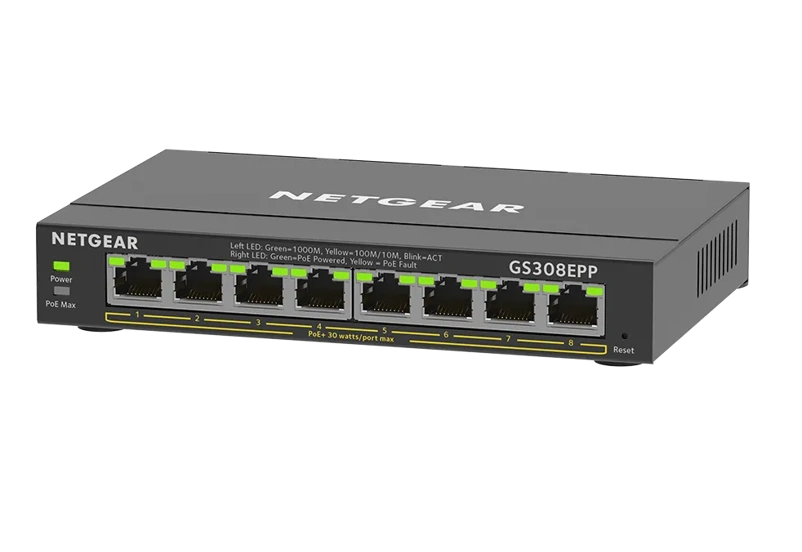 NETGEAR GS308EPP left