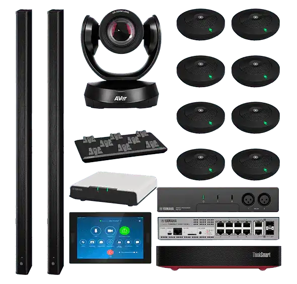 Lenovo AVer Large Room Wireless Tabletop Mic Complete Solution - YALLRGWIRELESSZOOM Video Conferencing Lenovo