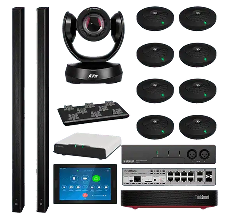 Lenovo AVer Large Room Wireless Tabletop Mic Complete Solution - YALLRGWIRELESSZOOM Video Conferencing Lenovo