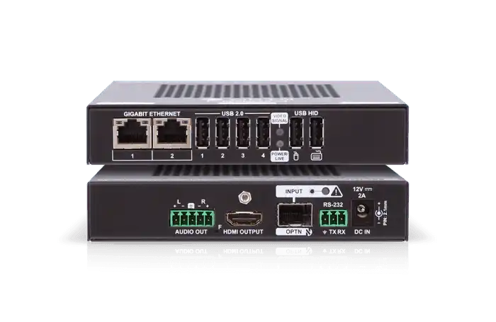 Lightware HDMI-OPTN-RX100AU2K-SR SDVoE-based Point-to-multipoint HDMI 2.0 over Fiber Optical Link Scaling Receiver - 91536002 Video Transmitters LightWare