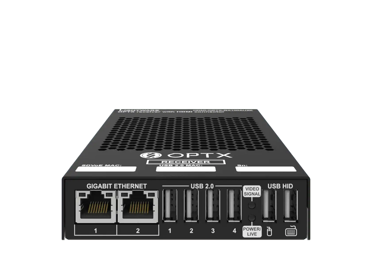 Lightware HDMI-OPTX-RX100AU2K SDVoE compatible HDMI 2.0 over fiber optical link receiver - 91535004 Video Transmitters LightWare