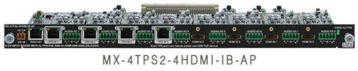 Lightware MX-4TPS2-4HDMI-IB-AP TPS and HDMI Combo Input Board with Analog Audio and PoE - 91120038 Video Transmitters LightWare