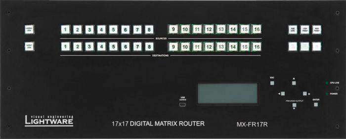 Lightware MX-FR17R 17x17 Digital Crosspoint Router Frame - 91110020 Video Transmitters LightWare
