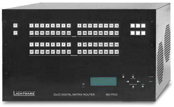 Lightware MX-FR33L 33x33 Crosspoint MX Modular Digital Router Frame - 91110003 Video Transmitters LightWare