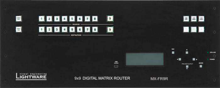 Lightware MX-FR9R 9x9 Crosspoint MX Modular Digital Router Frame - 91110019 Video Transmitters LightWare