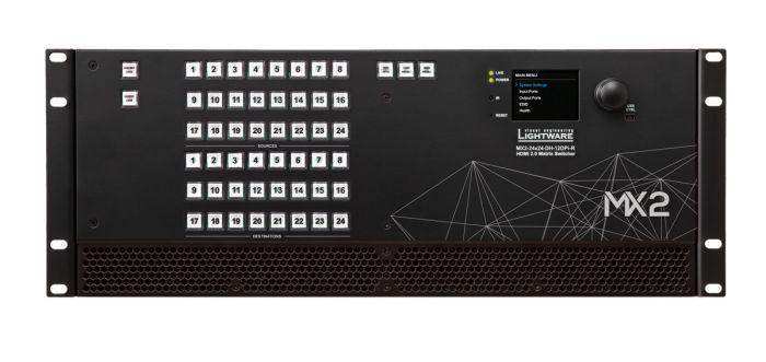 Lightware MX2-24x24-DH-12DPi-R Full 4K Matrix Switcher with Mixed DisplayPort and HDMI Input Ports - 91310067 Video Transmitters LightWare