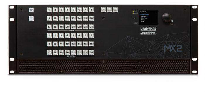 Lightware MX2-24x24-HDMI20 HDMI 2.0 standalone matrix switcher - 91310055 Video Transmitters LightWare