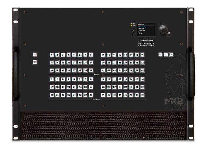 Lightware MX2-48x48-HDMI20-A-R MX2 Series HDMI 2.0 Compatible Matrix Router - 91310065 Video Transmitters LightWare