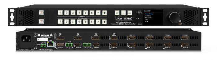 Lightware MX2-8x8-DH-4DPi-A Full 4K Matrix Switcher with Mixed DisplayPort and HDMI Input Ports - 91310066 Video Transmitters LightWare