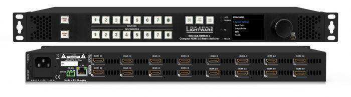 Lightware MX2-8x8-HDMI20-L HDMI 2.0 Compatible Full 4K Matrix Switcher - 91310058 Video Transmitters LightWare