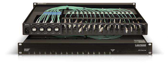 Lightware OPTJ Power tray NTQ Rack-mountable Power Tray for 16x HDMI20-OPTJ-TX/RX90 Optical Extenders - 91340020 Video Transmitters LightWare