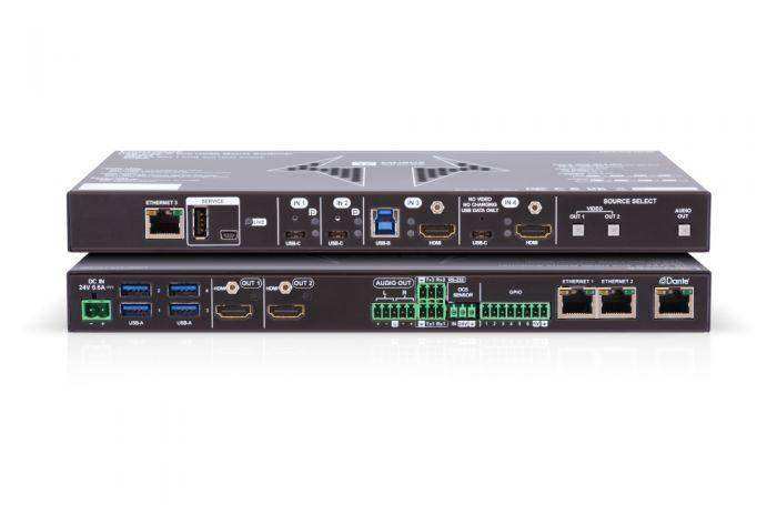 LightWare UCX-4x2-HC40D Universal Matrix Switcher with USB-C Connectivity and Dante Audio - 91310090 Video Transmitters LightWare