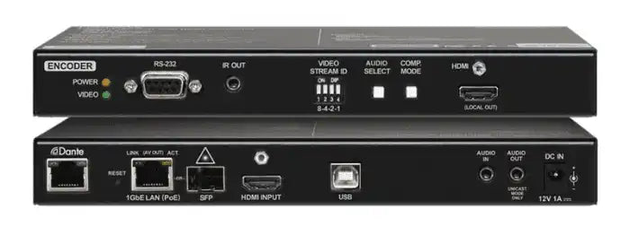 Lightware VINX-120AP-HDMI-ENC-DNT AV Over IP Scaling Multimedia Extender with USB K+M, PoE and DANTE/AES67 support - 91810011 Video Transmitters LightWare