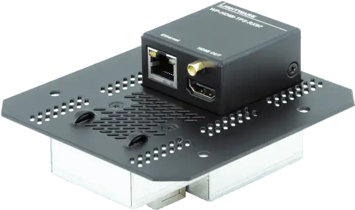 Lightware WP-HDMI-TPS-RX97-FP-8AT Wallplate (WP) TPS Extender for Single CATx Cable with PoE - 91540094 Video Transmitters LightWare