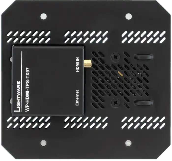 Lightware WP-HDMI-TPS-TX97-FP-8AT Wallplate (WP) TPS Extender for Single CATx Cable with PoE - 91540090 Video Transmitters LightWare