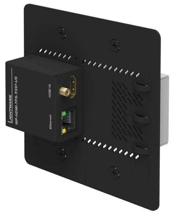 Lightware WP-HDMI-TPS-TX97-US Wallplate (WP) TPS Extender for Single CATx Cable with PoE - 91540093 Video Transmitters LightWare