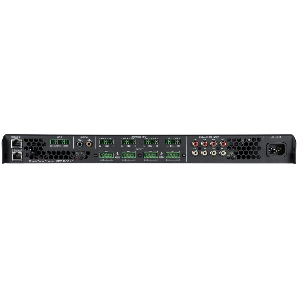Sonance PowerZone Connect PRO 1200.4D – Amp with Dante Amplifiers Sonance