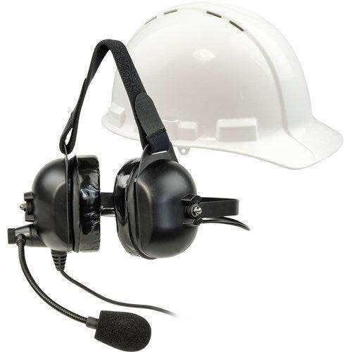 Listen Tech LA-455 Headset 5 - Dual over ear w/noise cancelling Boom Mic used w/Hard Hat Assistive Listening Listen Technologies