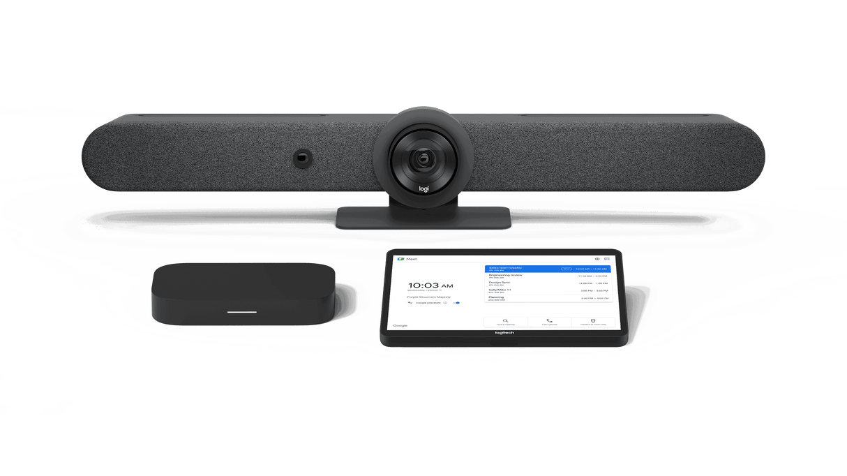 Logitech Rally Bar with Tap and Google Meet Compute - PC Bundle for Google Video Conferencing Logitech