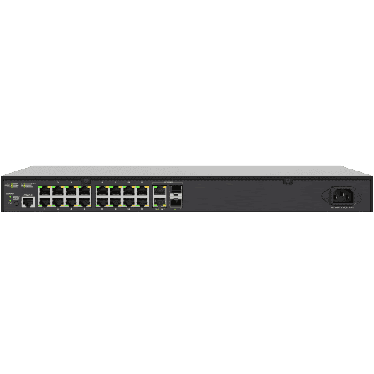 Luxul SW-505-16P-R 16 PoE+ | 2 Combo RJ45/SFP Ports - 1Gb L2/L3 Managed Switch, US Power Cord Networking Luxul
