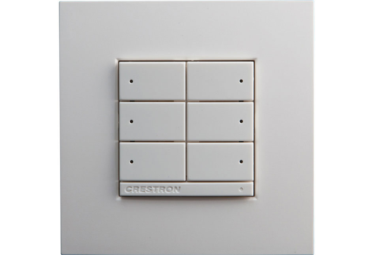 Crestron CLWI-KPLEX-BATT-W – On-Wall Wireless Lighting Keypad, Battery Powered, White Crestron