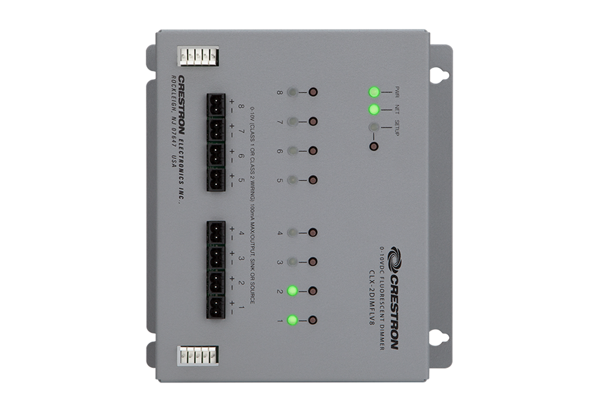 Crestron CLX-2DIMFLV8 – 8-Channel 0-10V Dimmer Module, 2 Feeds, 120V Crestron