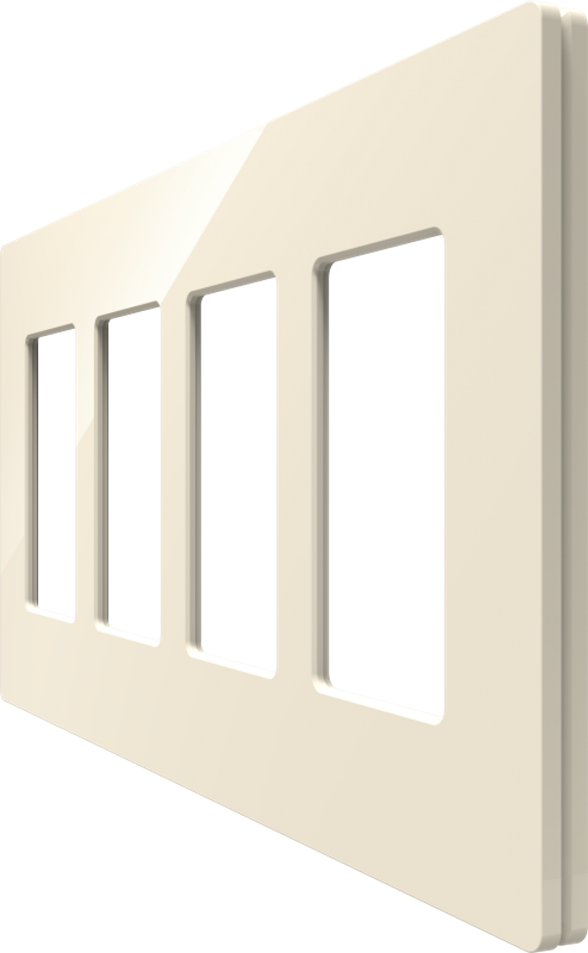 Crestron CM2-FP-G4-A-S – Cameo 2 Faceplate, 4-Gang, Almond Smooth Crestron