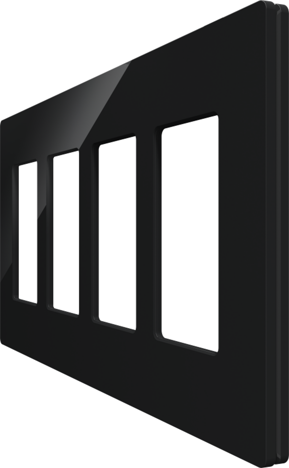 Crestron CM2-FP-G4-B-S – Cameo 2 Faceplate, 4-Gang, Black Smooth Crestron
