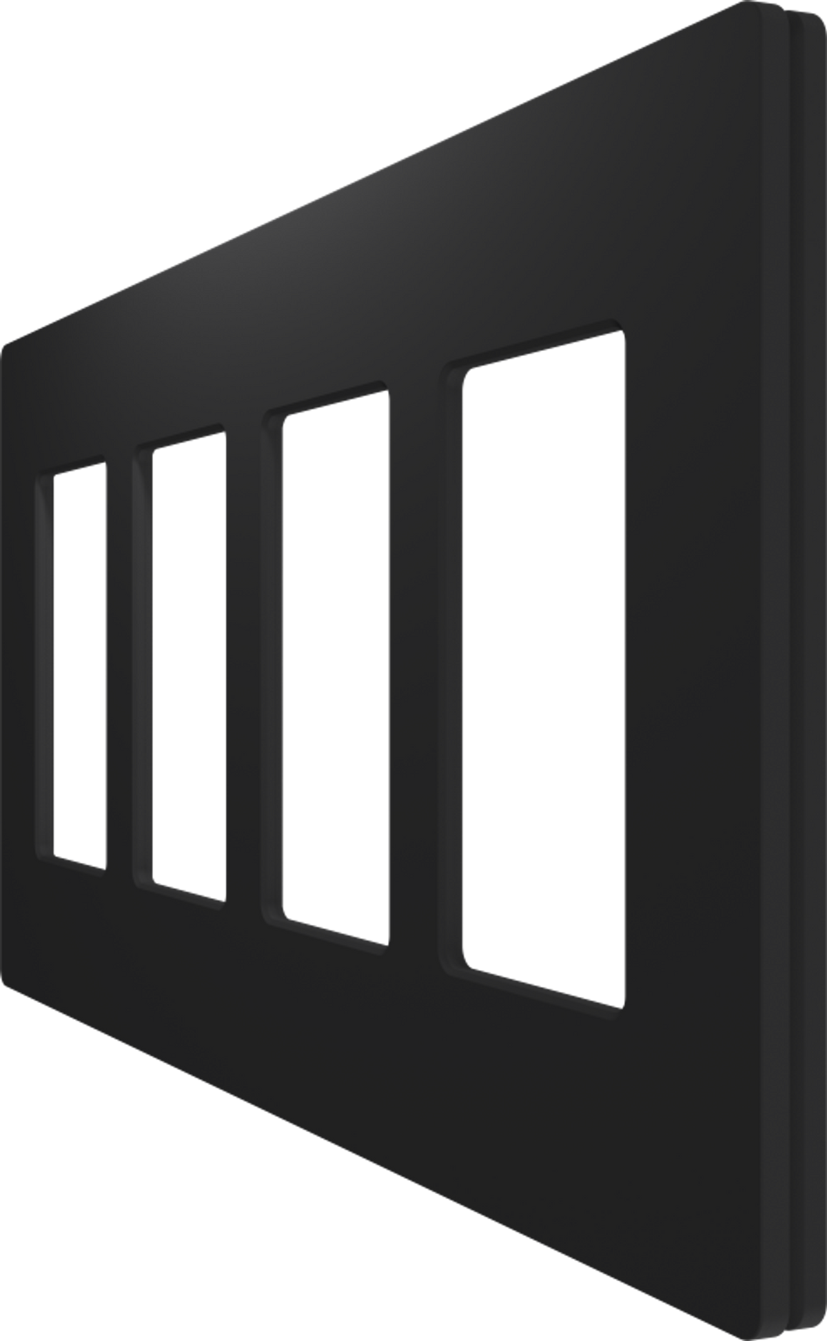 Crestron CM2-FP-G4-B-T – Cameo 2 Faceplate, 4-Gang, Black Textured Lighting Controls Crestron
