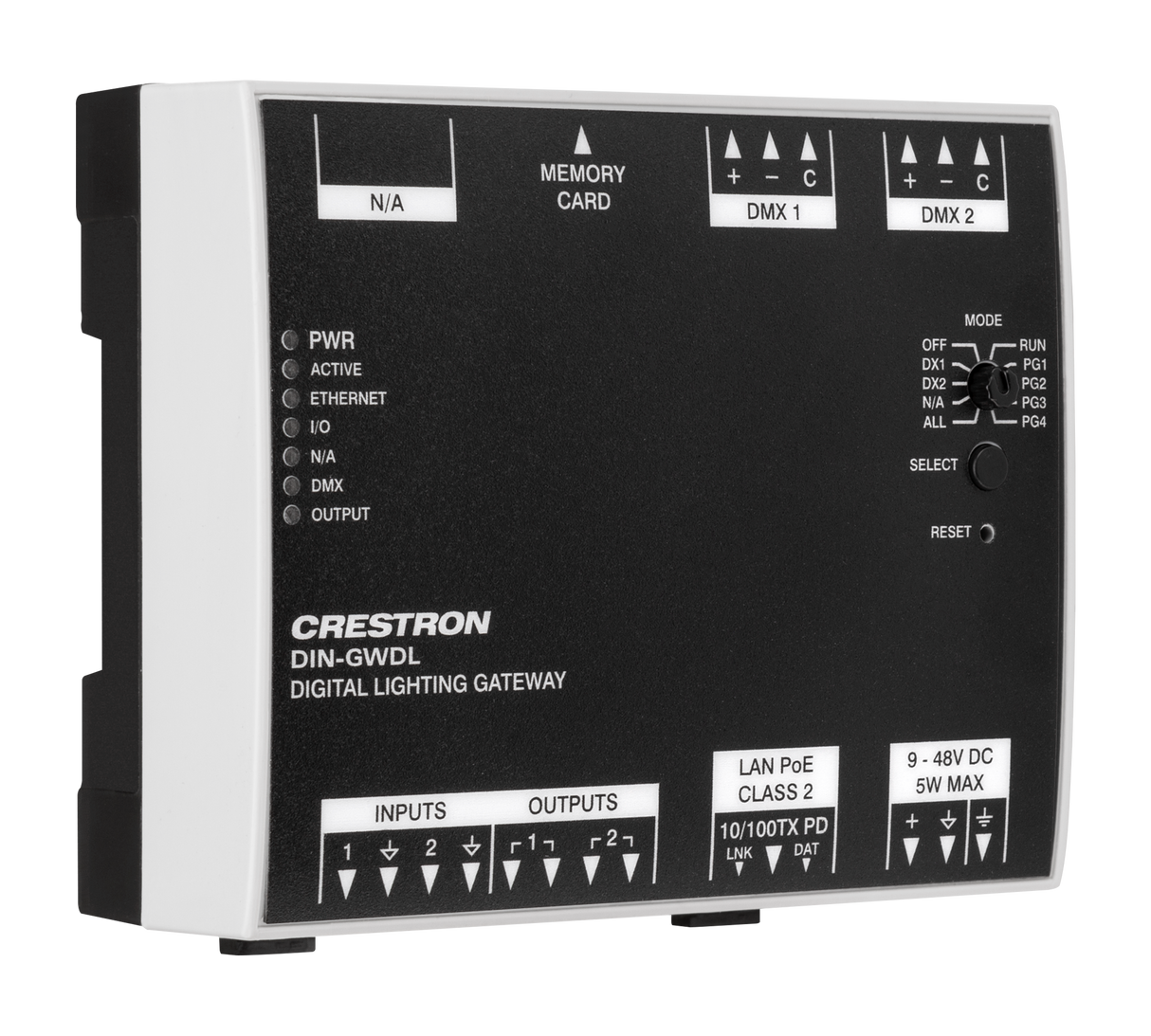 Crestron DIN-GWDL – Digital Lighting Gateway, DIN Rail Mount Crestron